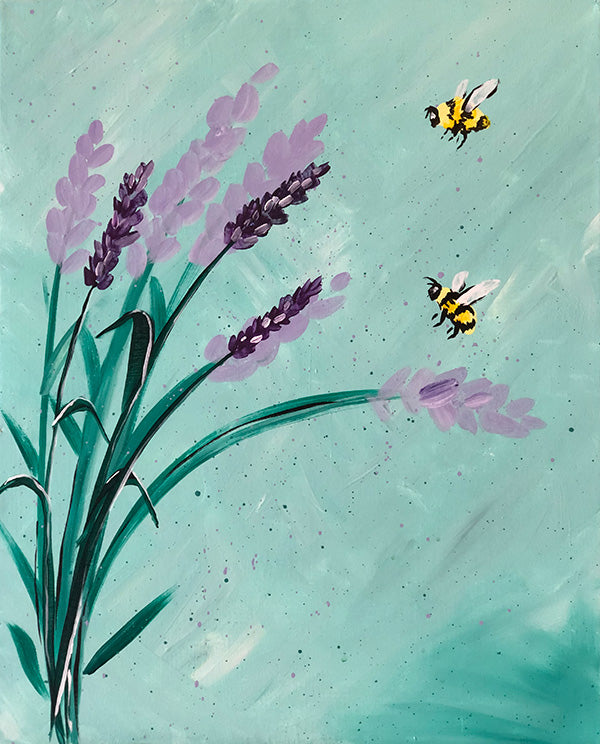 lavender flower painting easy Lavender Attraction