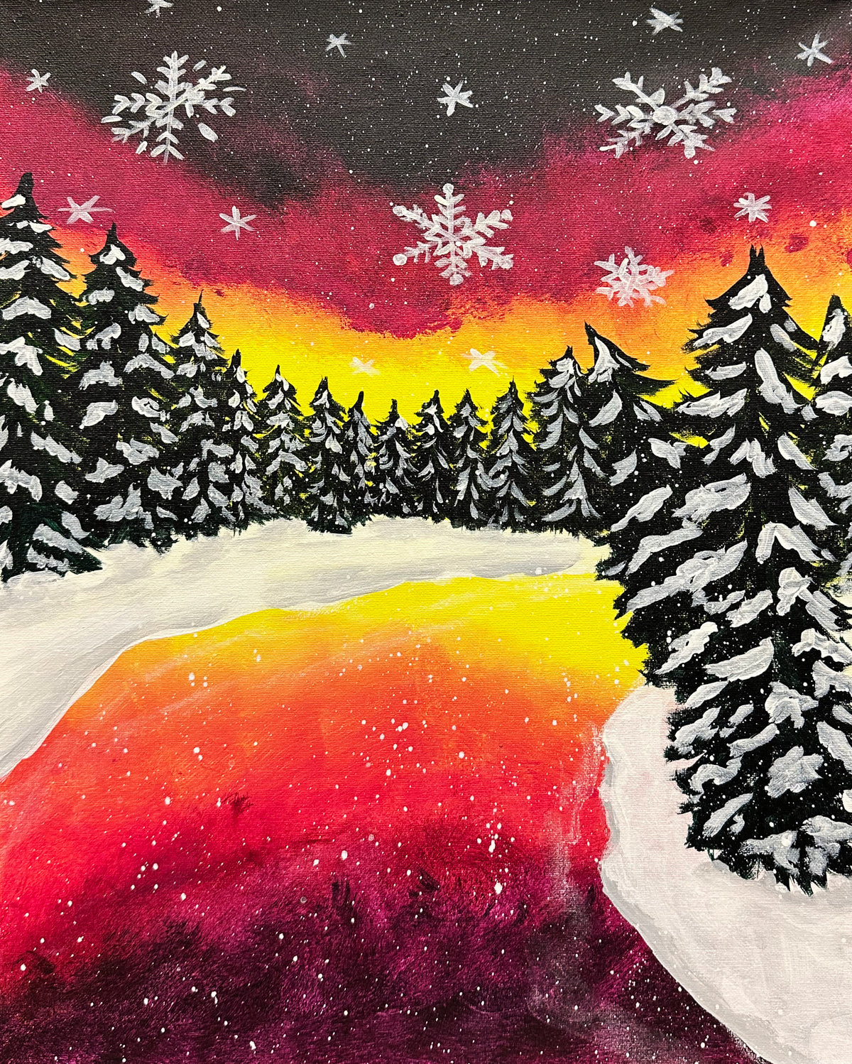 Snowy Sunset