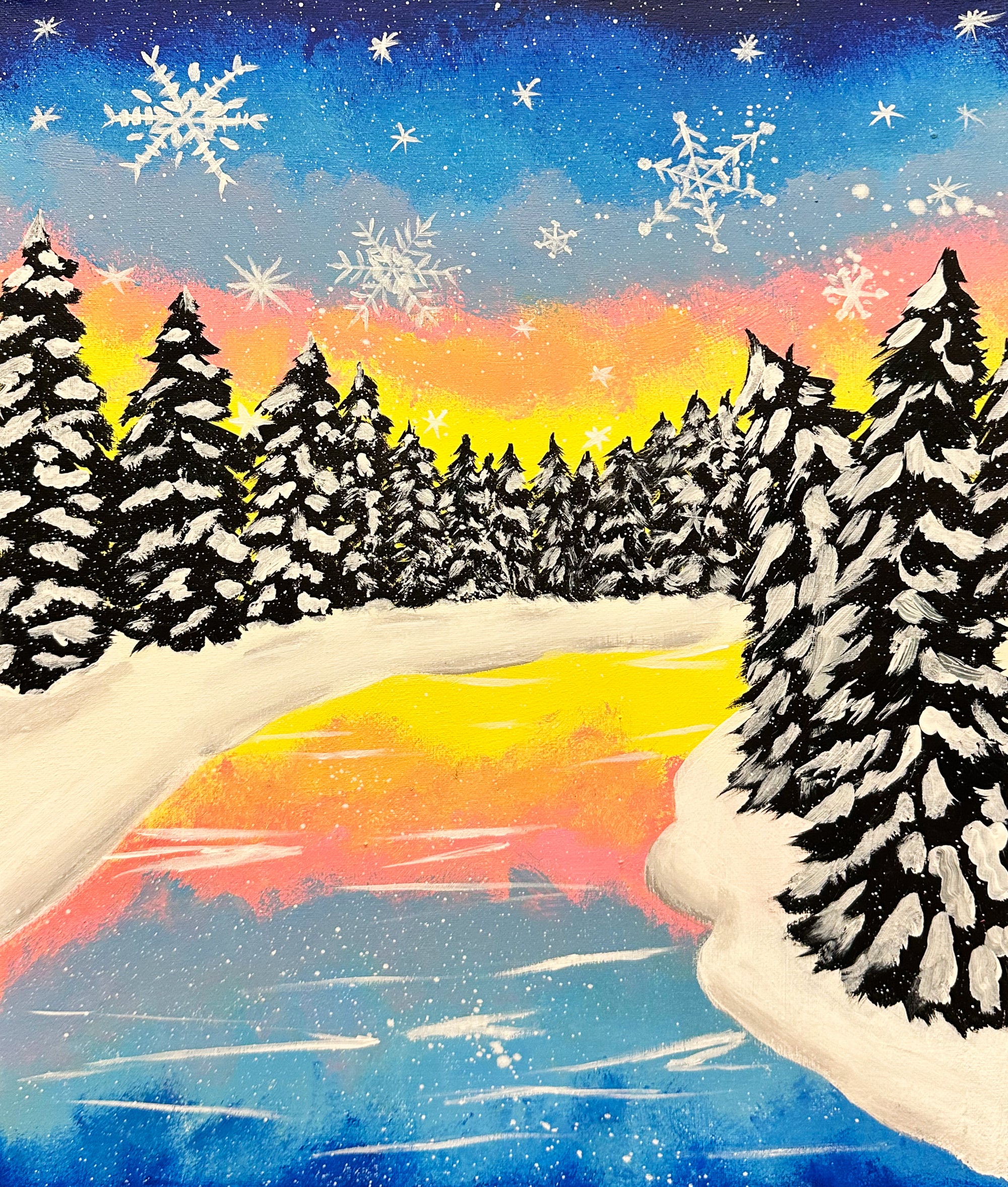 Snowy Sunset