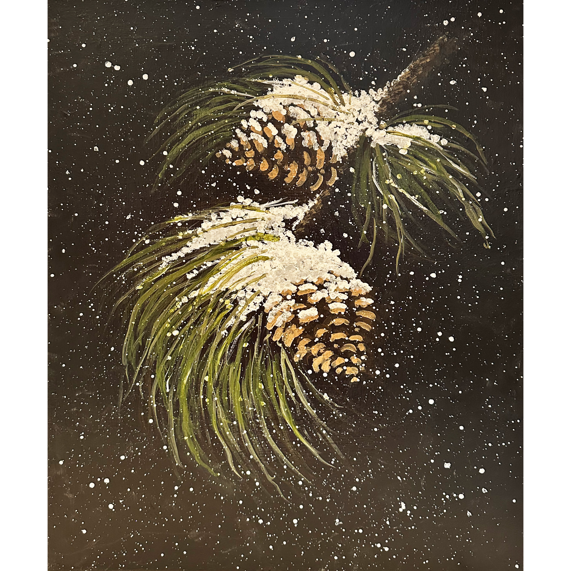 Snow-Kissed Pinecones