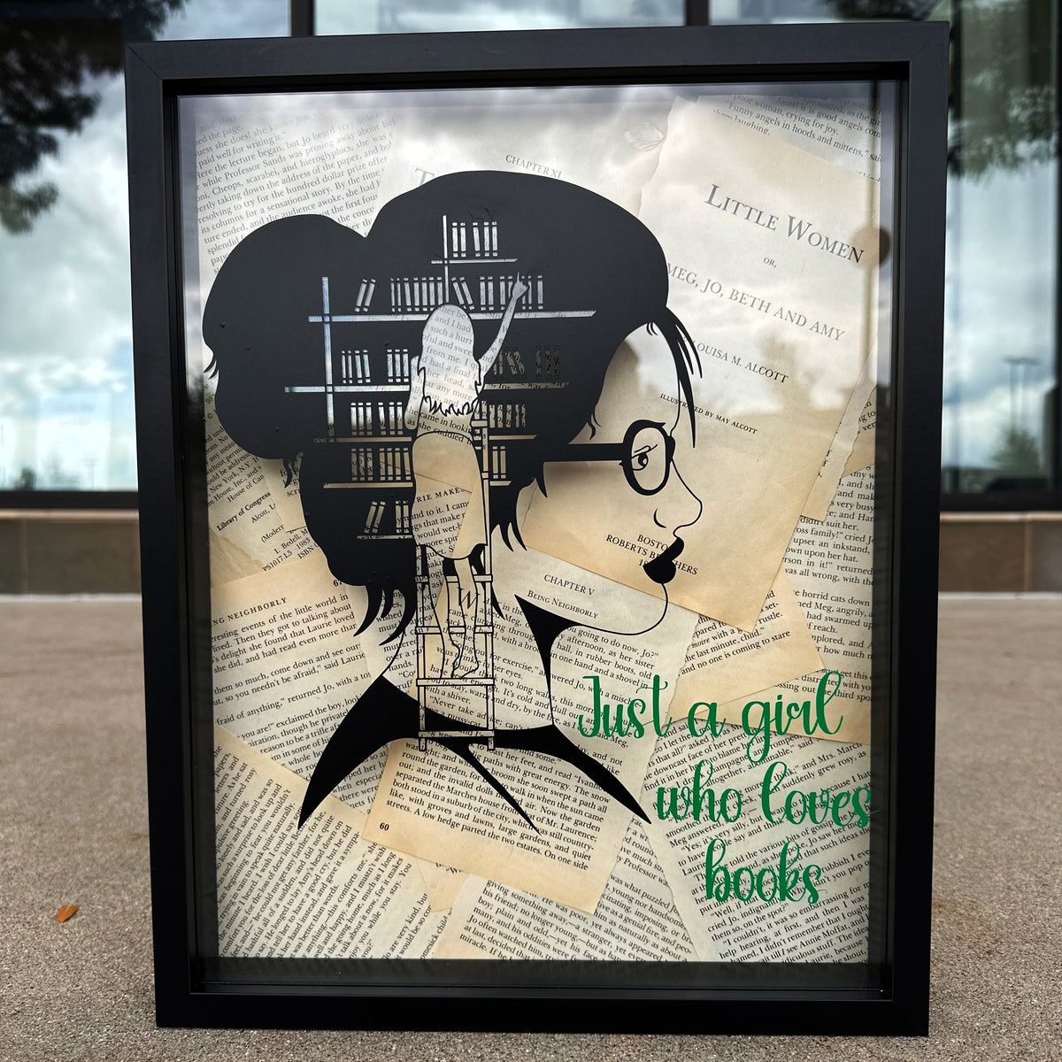 Just A Girl Who Loves Books Shadow Box