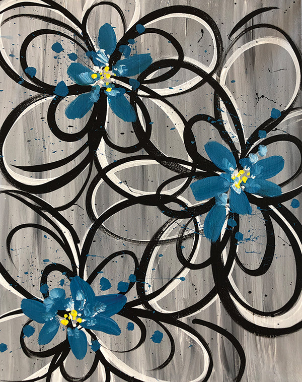 Black Blue Bloom