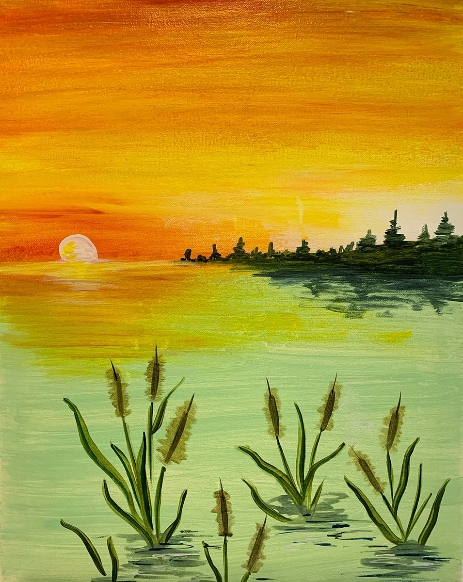 Cattail Sunrise