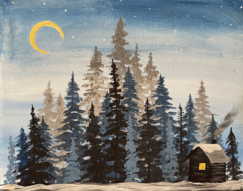Winter Forest Cabin