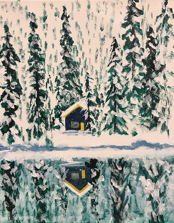 Painting and Pints: &quot;Cabin Reflection&quot; at Verboten Brewing