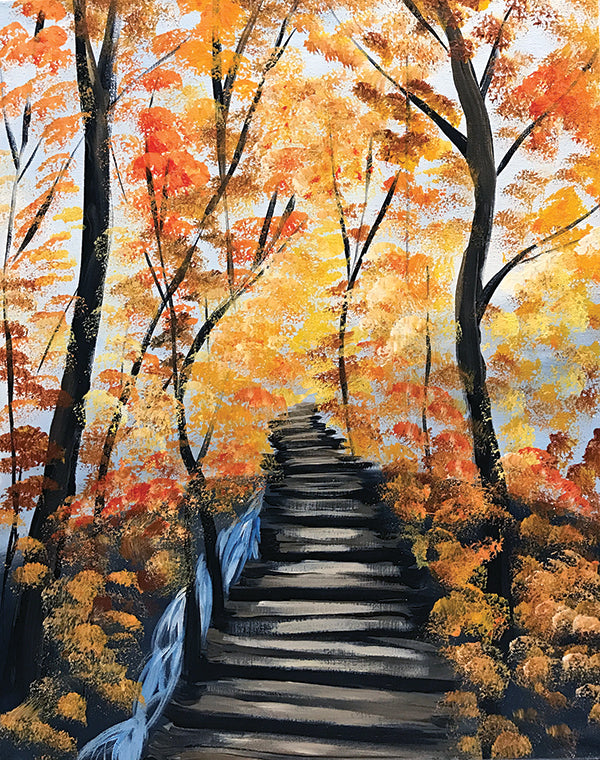 Painting and Pints: &quot;Autumn Bridge&quot; at Verboten Brewing