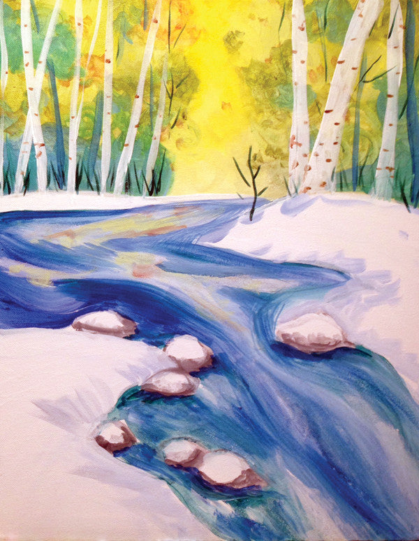 Painting and Pints: &quot;Snowy Stream&quot; at Big Thompson Brewery