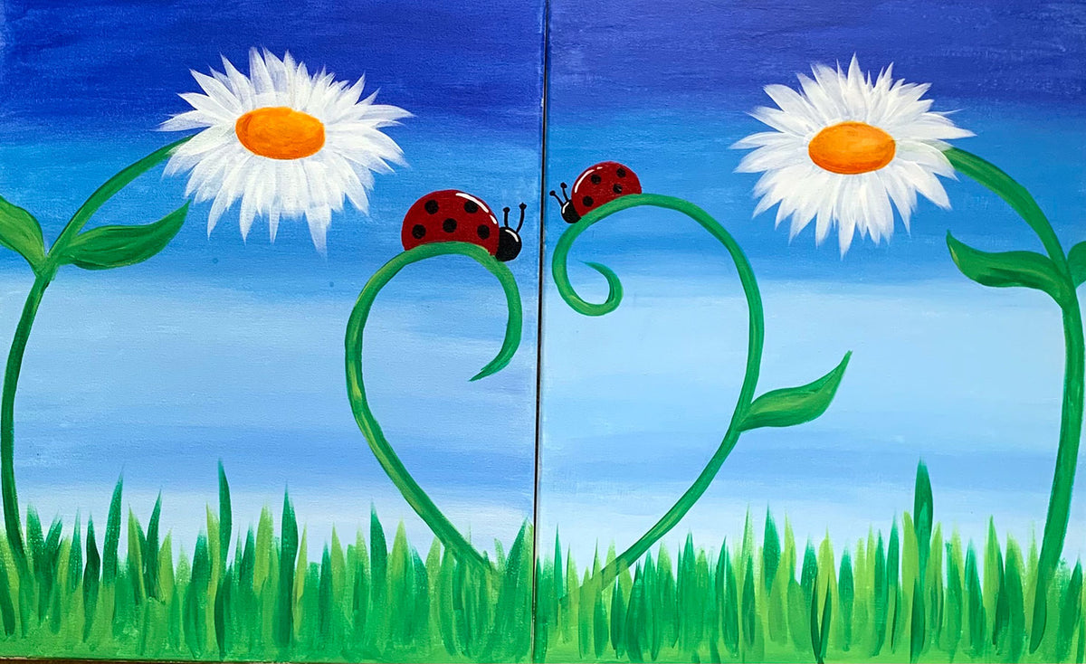 Pair Painting: Daisy Bugs