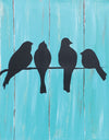 Birds on Blue