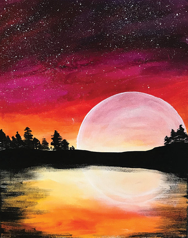 Moonset Water