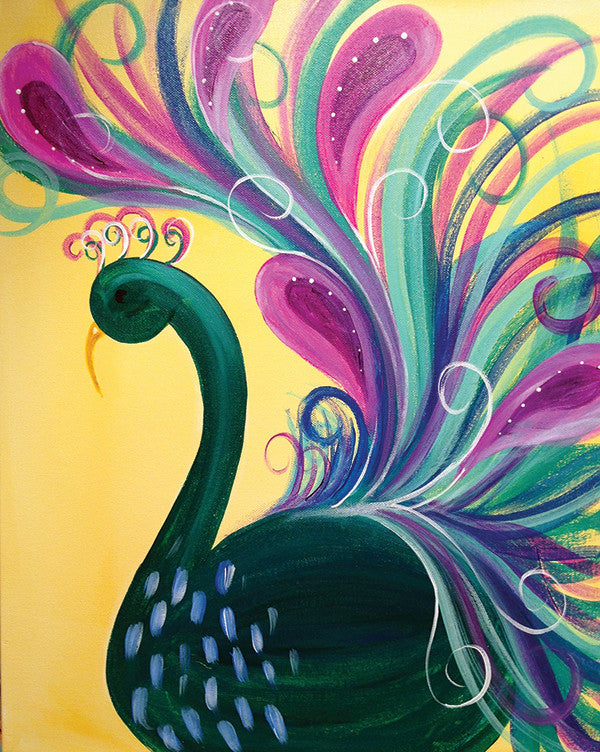 Painting and Pints: &quot;Pretty Peacock&quot; at Brix Taphouse &amp; Brewery (Greeley)