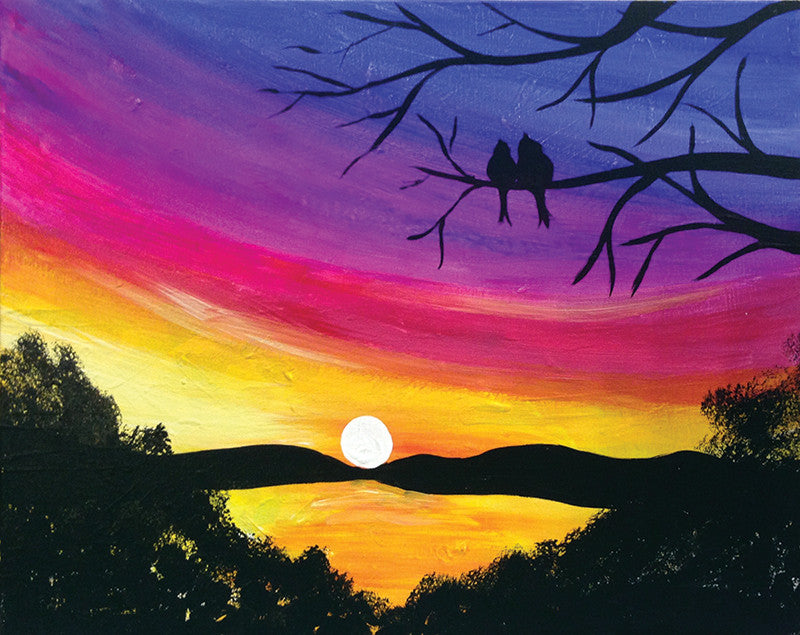 Painting and Pints: &quot;Lovebird Sunset&quot; at Big Thompson Brewery