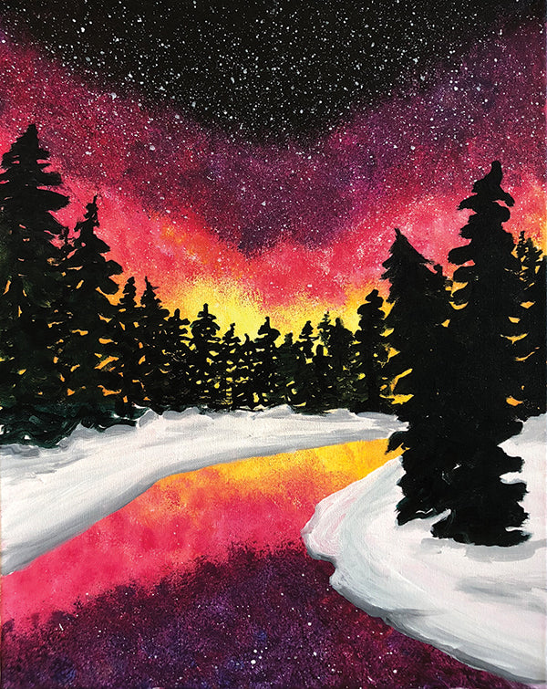 Snowy Sunset