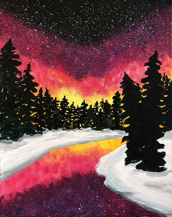 Painting and Pints: &quot;Snowy Sunset&quot; at Loveland Aleworks