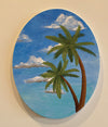 Island Dream on an Oval Canvas