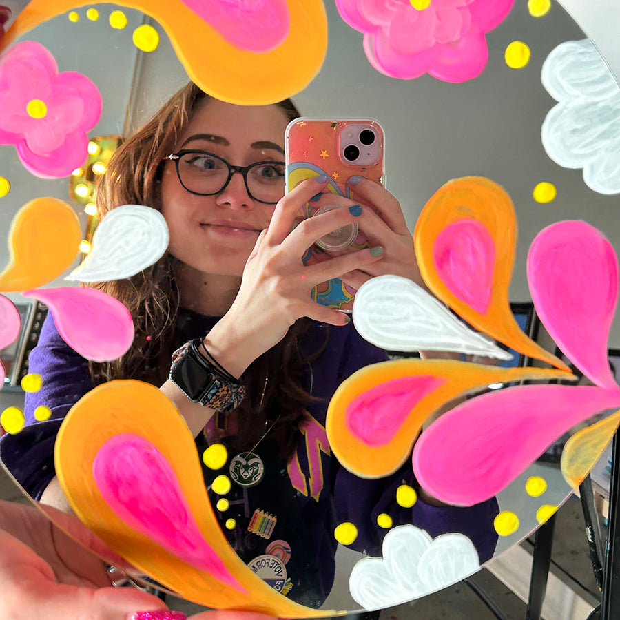 Mirror painting best sale