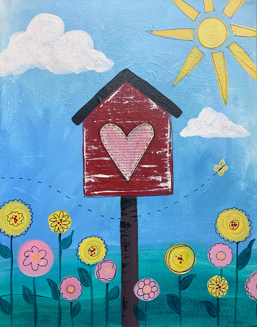 Mixed Media Birdhouse