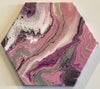Pour Painting on Hexagon Canvas