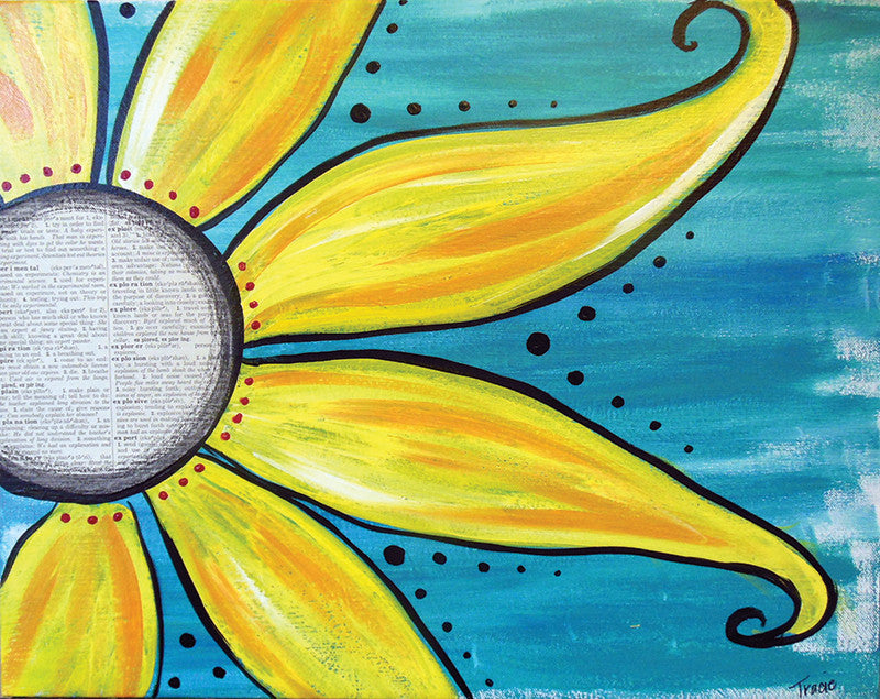 Yellow Daisy (Mixed Media)